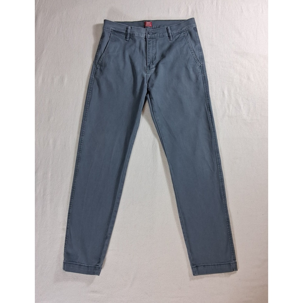 Levis XX Chino Standard Taper Pants Mens 30x32 Blue Gray Stretch Cotton